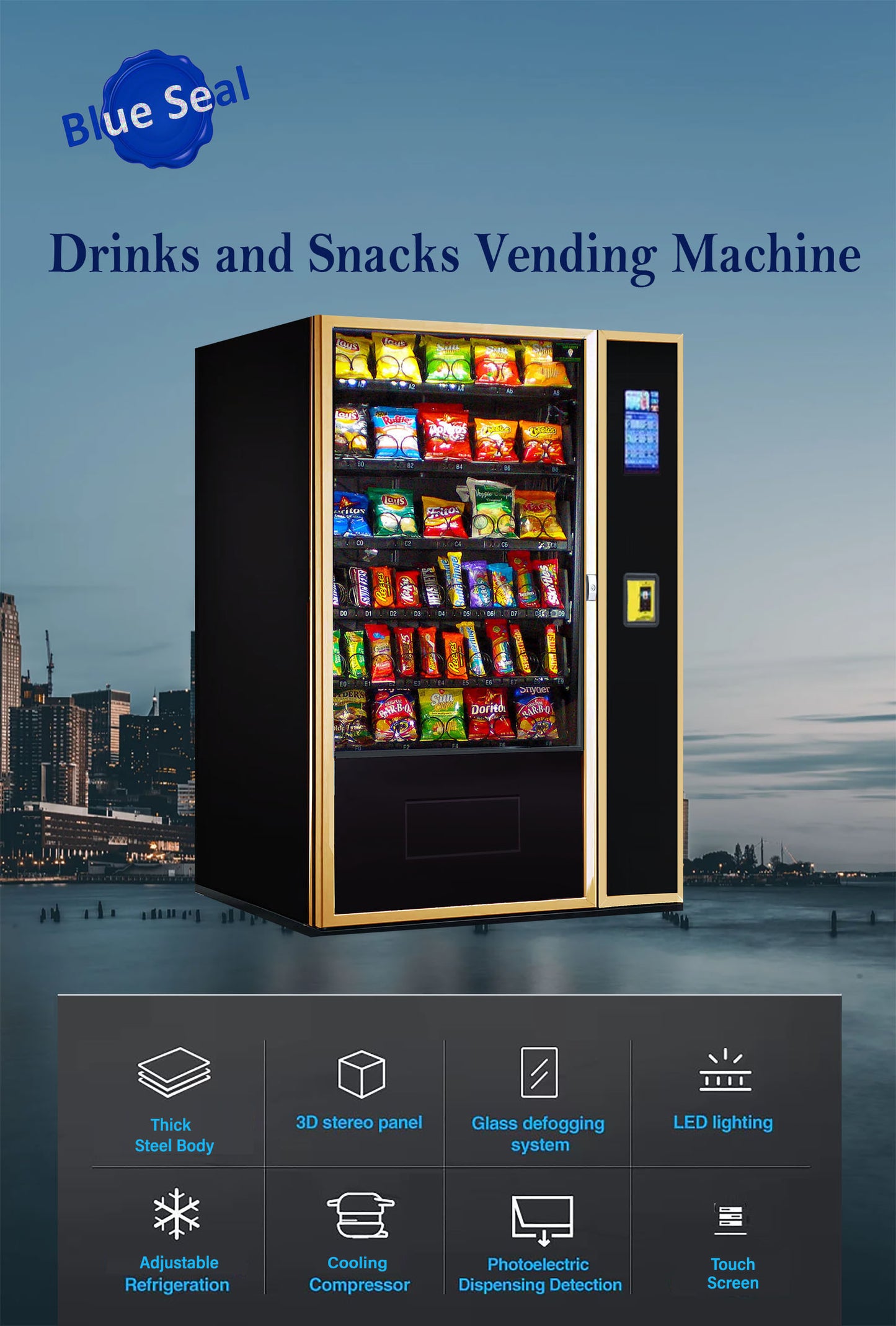 Blue-1004C-GD-TCR-Combo Vending Machine