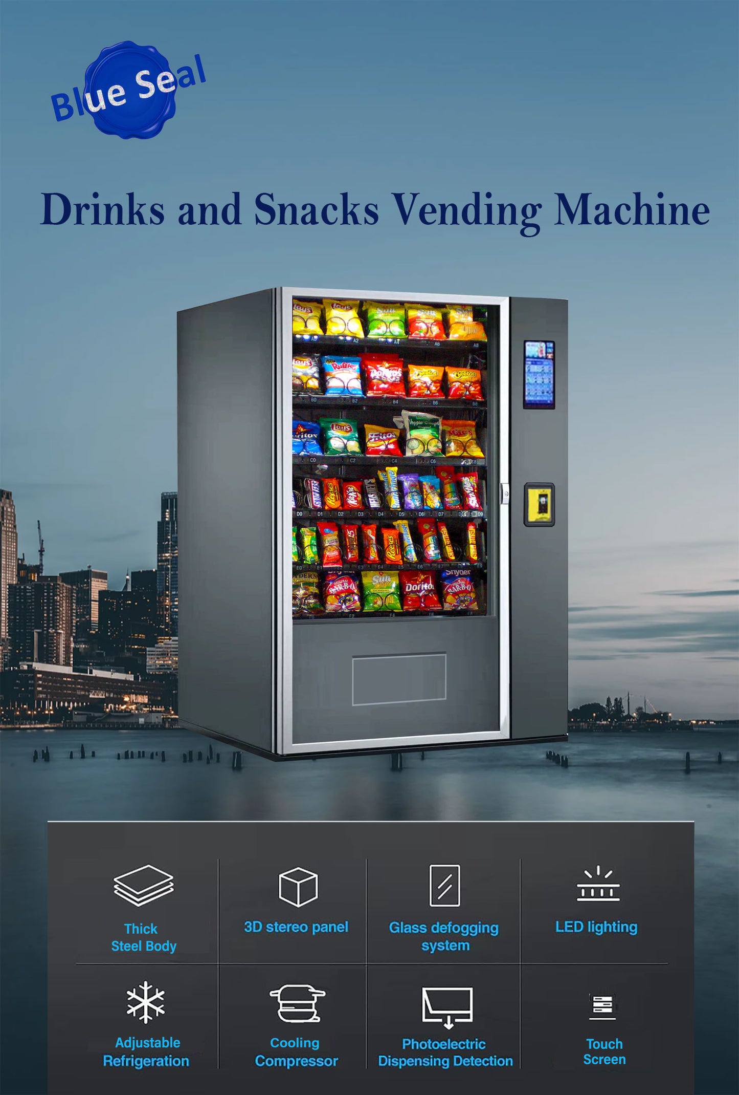 Blue-1004C-GR-TCR-Combo Vending Machine