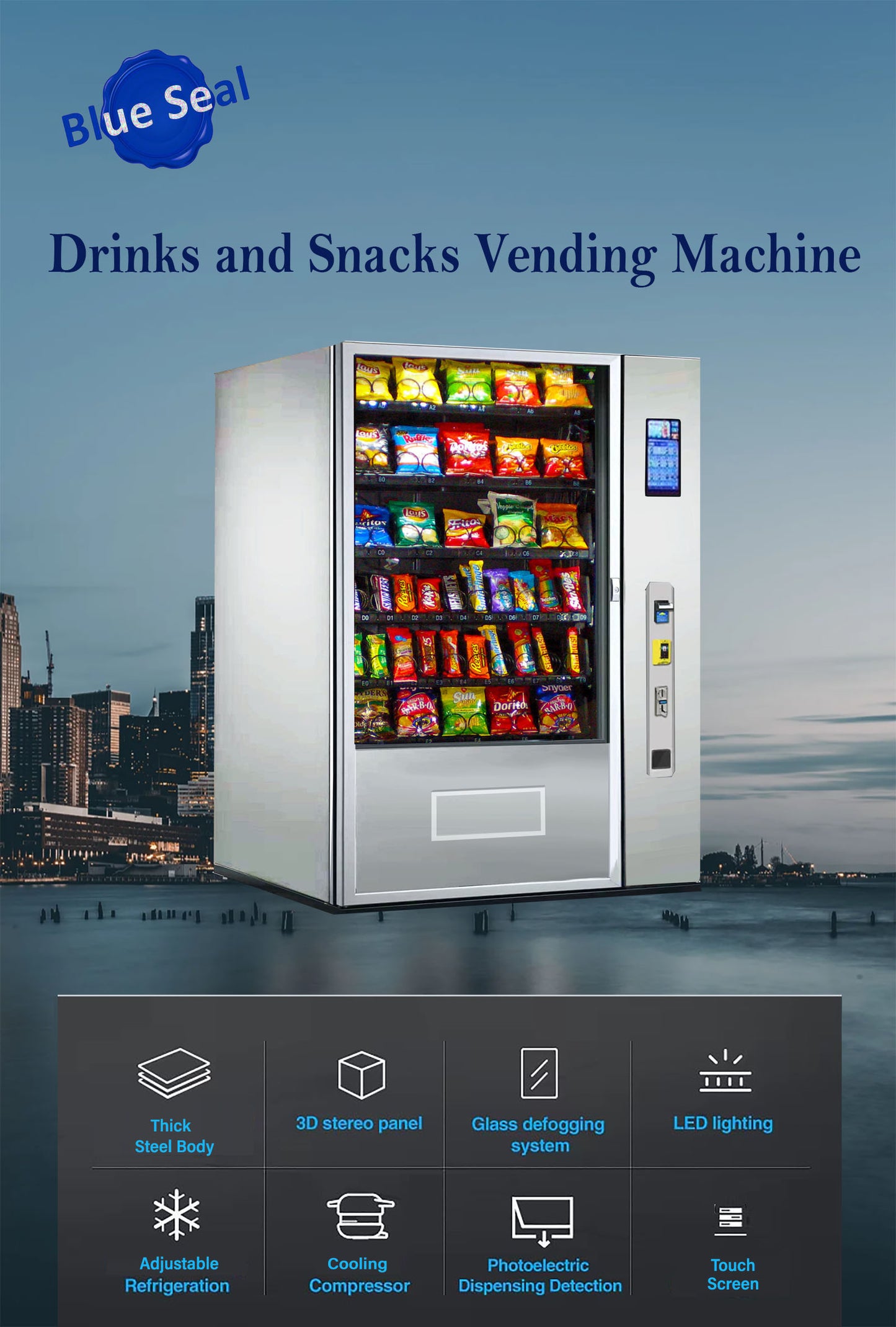 Blue-1004C-SV-TNH-Combo Vending Machine