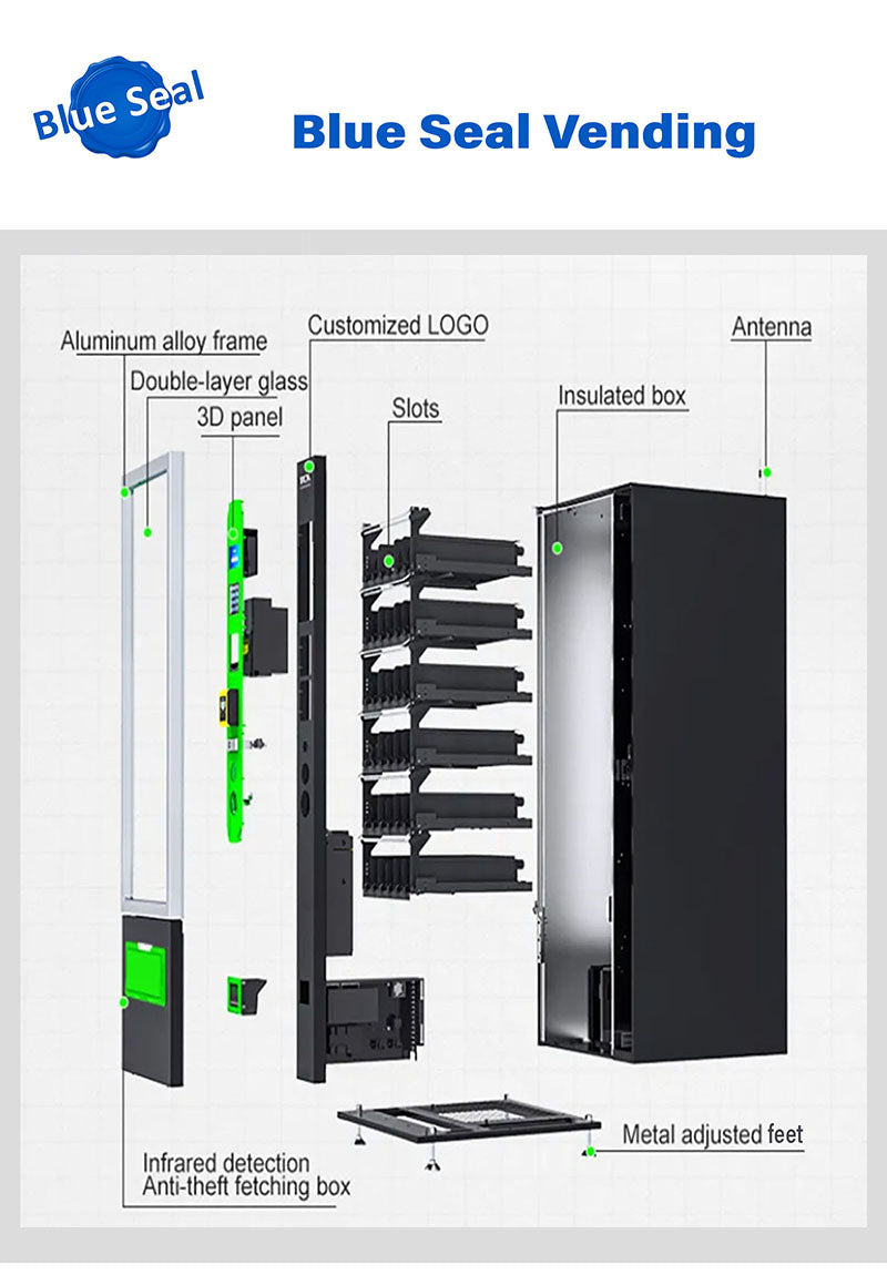 Blue-1003C-SL-TCR-Combo Vending Machine